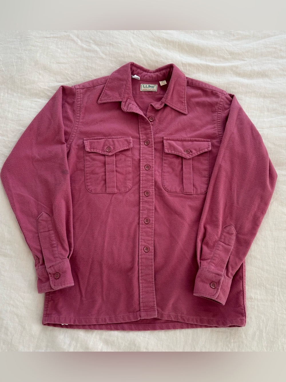 Vintage L.L. Bean Chamois Cloth Flannel Shirt Women’s 12 Made in USA